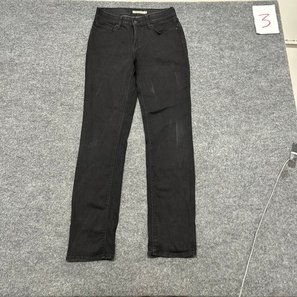Levi's Jeans Womens Size 6 Black 525 Perfect Waist Straight Leg Stretch Denim
